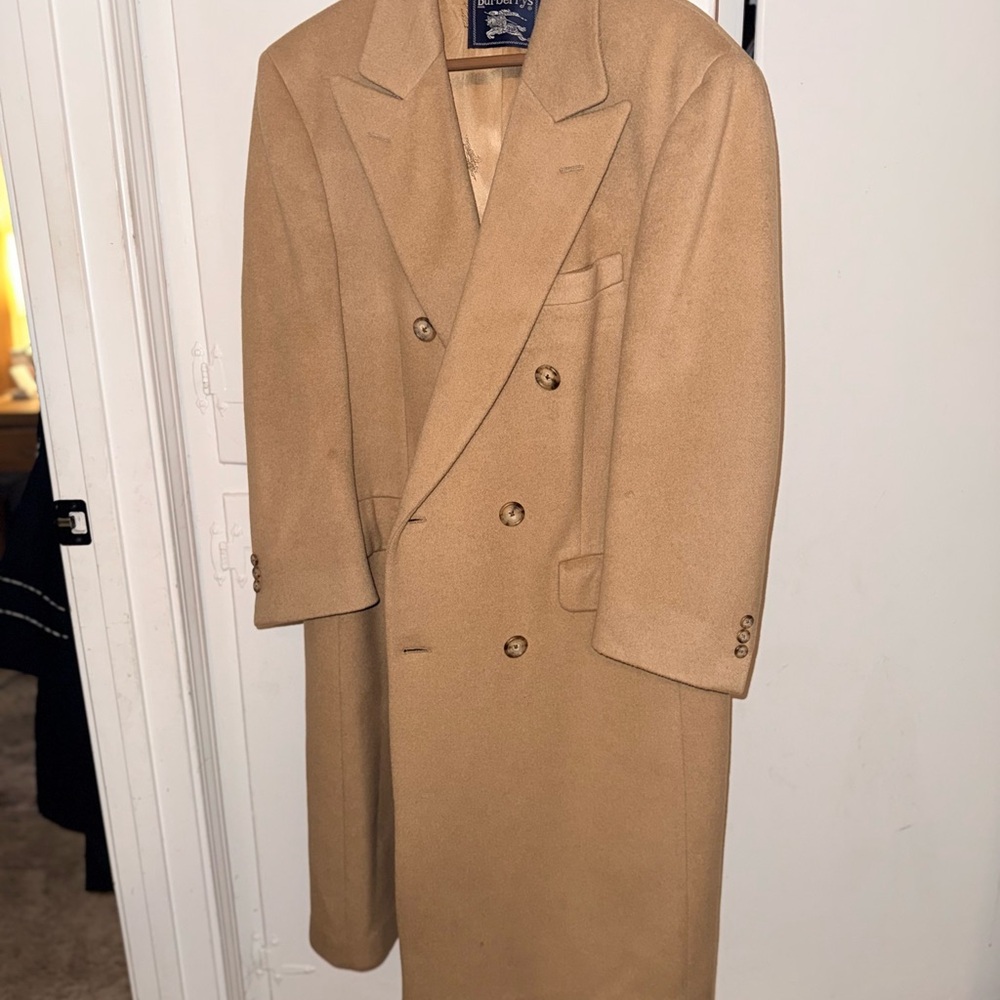Burberry Camel Double-Breasted Trench Coat